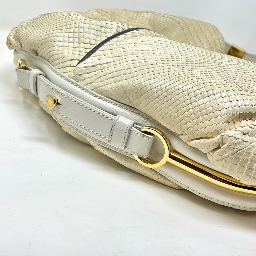 Jimmy Choo Authentic Python Snakeskin Hobo Bag Bu… - image 7